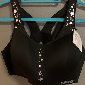 NWT Victorias Secret Angel Max Sports Bra-38C Black sport bra with silver stars